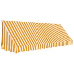Vidaxl auvent de bistro 350x120 cm orange et blanc