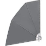 Vidaxl auvent latral pliable de balcon gris 210 x 210 cm