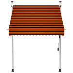 Vidaxl auvent manuel r�tractable 150 cm orange et marron