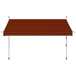 Vidaxl auvent manuel r�tractable 300 cm orange et marron