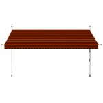 Vidaxl auvent manuel r�tractable 350 cm orange et marron