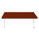 Vidaxl auvent manuel rtractable 400 cm orange et marron