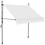 Vidaxl auvent manuel rtractable avec led 100 cm crme