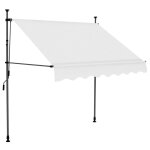Vidaxl auvent manuel rtractable avec led 150 cm crme