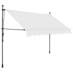 Vidaxl auvent manuel rtractable avec led 250 cm crme