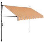 Vidaxl auvent manuel rtractable avec led 300 cm jaune et bleu