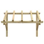 Vidaxl auvent de porte 150x100x160 cm bois de pin solide
