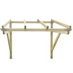 Vidaxl auvent de porte 200x150x160 cm bois de pin solide