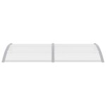Vidaxl auvent de porte gris 200 x 100 cm pc