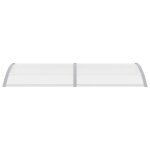 Vidaxl auvent de porte gris 240 x 100 cm pc