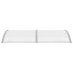 Vidaxl auvent de porte gris et transparent 200x80 cm pc