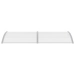Vidaxl auvent de porte gris et transparent 240x80 cm pc