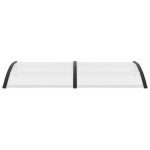 Vidaxl auvent de porte noir 200 x 100 cm pc