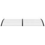 Vidaxl auvent de porte noir et transparent 240x80 cm pc