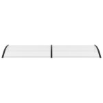 Vidaxl auvent de porte noir et transparent 300x80 cm pc