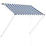 Vidaxl auvent rtractable 150x150 cm bleu et blanc
