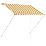 Vidaxl auvent rtractable 150x150 cm jaune et blanc
