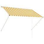 Vidaxl auvent rtractable 200x150 cm jaune et blanc