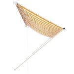 Vidaxl auvent rtractable 350x150 cm jaune et blanc