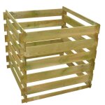 Vidaxl bac  compost  lattes 0, 54 m3 carr bois