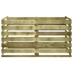 Vidaxl bac de compostage  lattes bois de pin imprgn 160 x 80 x 58 cm