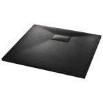 Vidaxl bac de douche smc noir 90 x 80 cm