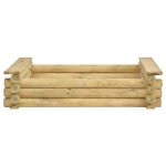 Vidaxl bac  sable 120x120x27 cm pinde imprgne