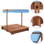 Vidaxl bac à sable avec toit bois de sapin 122x120x123 cm Vidaxl bac à sable avec toit bois de sapin 122x120x123 cm