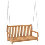 Vidaxl balancelle bois de teck massif 114x60x64 cm Vidaxl balancelle bois de teck massif 114x60x64 cm