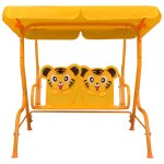 Vidaxl balancelle pour enfants jaune 115x75x110 cm tissu