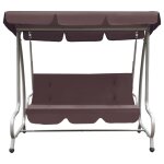 Vidaxl balancelle d'ext�rieur avec auvent couleur caf�