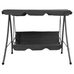 Vidaxl balancelle de jardin avec auvent anthracite 192x118x175cm acier