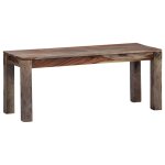 Vidaxl banc 110 cm gris bois de sesham massif Vidaxl banc 110 cm gris bois de sesham massif