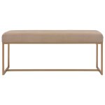 Vidaxl banc 120 cm beige velours Vidaxl banc 120 cm beige velours