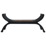 Vidaxl banc 120 cm marron fonc abaca