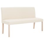 Vidaxl banc 139, 5 cm crème polyester Vidaxl banc 139, 5 cm crème polyester