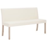 Vidaxl banc 139, 5 cm crème similicuir Vidaxl banc 139, 5 cm crème similicuir