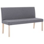 Vidaxl banc 139, 5 cm gris clair polyester Vidaxl banc 139, 5 cm gris clair polyester