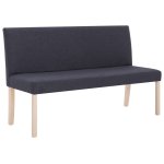 Vidaxl banc 139, 5 cm gris foncé polyester Vidaxl banc 139, 5 cm gris foncé polyester