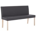 Vidaxl banc 139, 5 cm gris similicuir Vidaxl banc 139, 5 cm gris similicuir