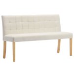 Vidaxl banc 140 cm cr�me tissu