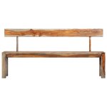 Vidaxl banc 160 cm gris bois de sesham massif