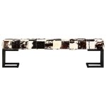 Vidaxl banc 160 cm noir patchwork cuir vritable de chvre