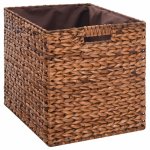 Vidaxl banc avec 2 paniers jacinthe d'eau 71 x 40 x 42 cm marron
