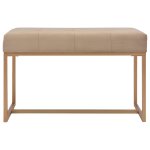 Vidaxl banc 80 cm beige velours