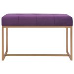 Vidaxl banc 80 cm violet velours