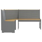 Vidaxl banc d'angle de jardin 151 cm pin solide marron miel et gris