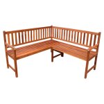 Vidaxl banc d'angle de jardin avec coussins 150cm bois d'acacia massif