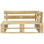 Vidaxl banc d'angle palette de jardin bois