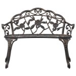 Vidaxl banc de bistrot 100 cm bronze aluminium coul